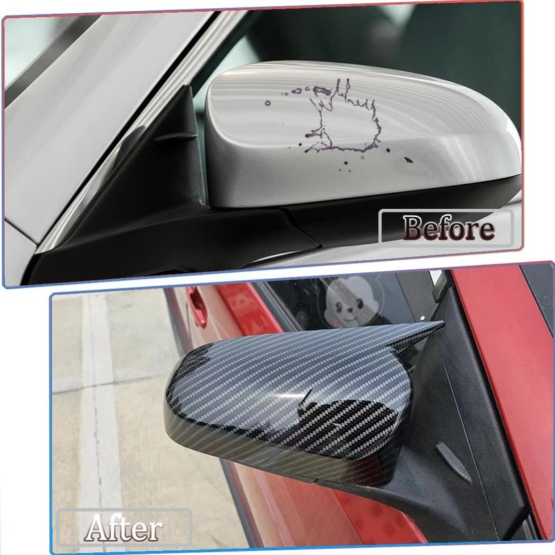 MUXEE Side Mirror Covers, for Toyota Camry 2012 2013 2014 2015 2016 2017 2PCS Turn Signal housing Cover Accessories-Carbon Fiber. - Image 3
